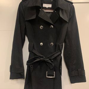 Calvin Klein Spring Trench Coat Black.